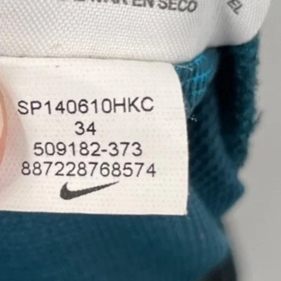 Nike Golf Shorts Men 34 Teal Blue Plaid Dri-FIT Tour Performance 509182-373 - Picture 6 of 8